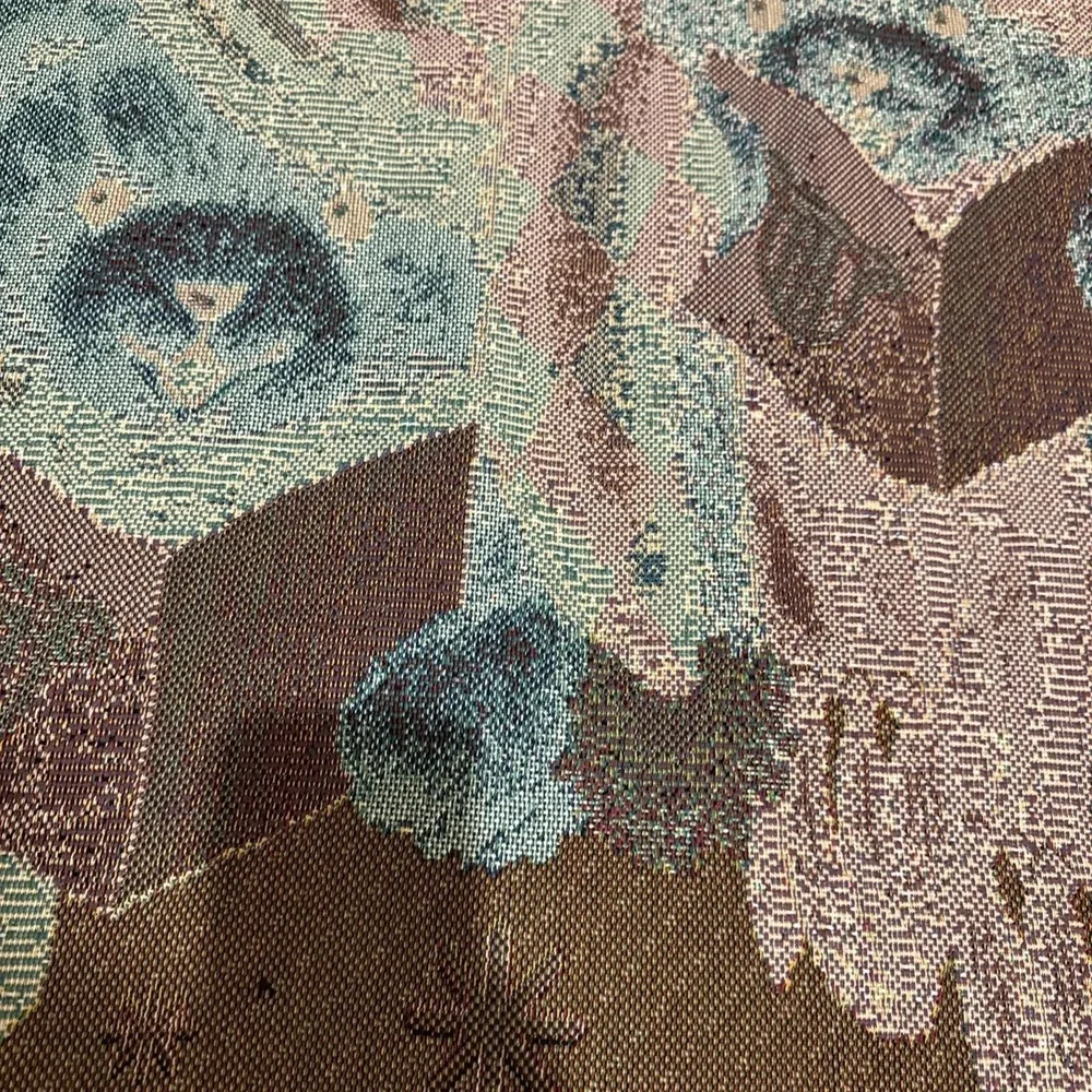 VTG Tapestry Sofa Throw Blanket‎ Christmas Teddy Bears Caroling Fringe Mohawk